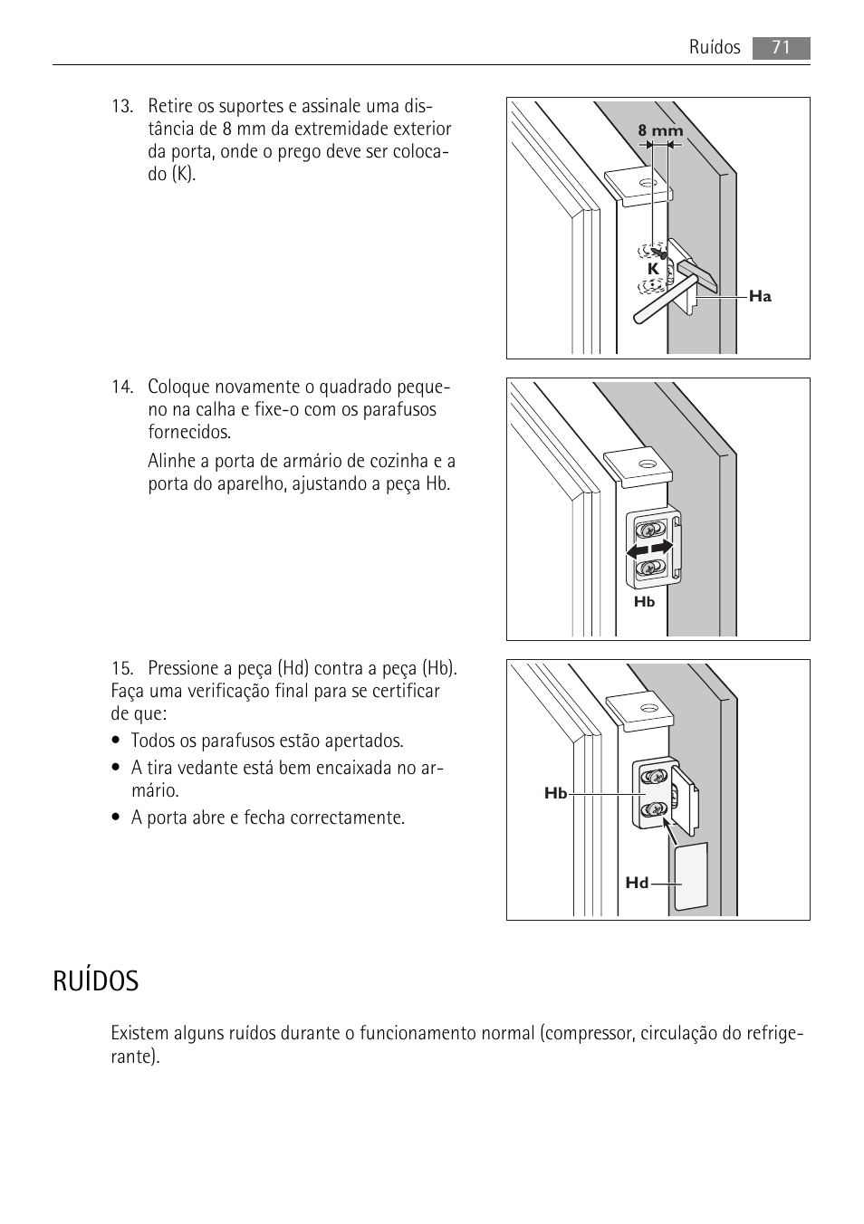 Ruídos | AEG SCS81800F0 User Manual | Page 71 / 100