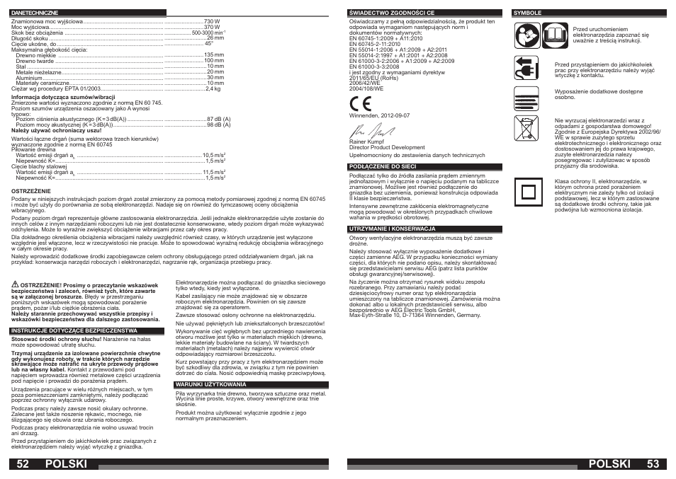 Polski | AEG STEP 1200 XE User Manual | Page 27 / 41