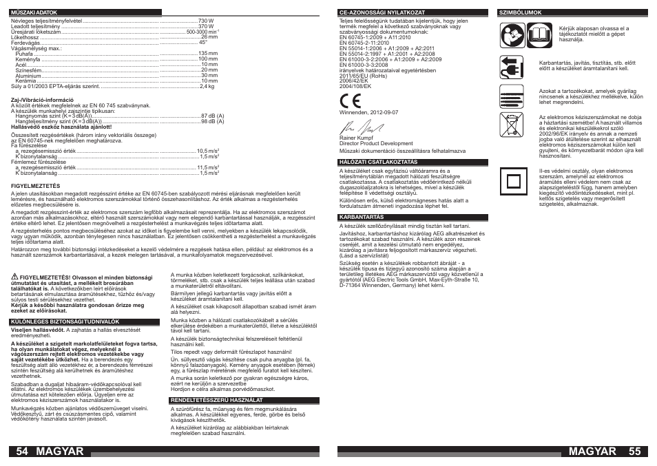 Magyar | AEG STEP 1200 XE User Manual | Page 28 / 41