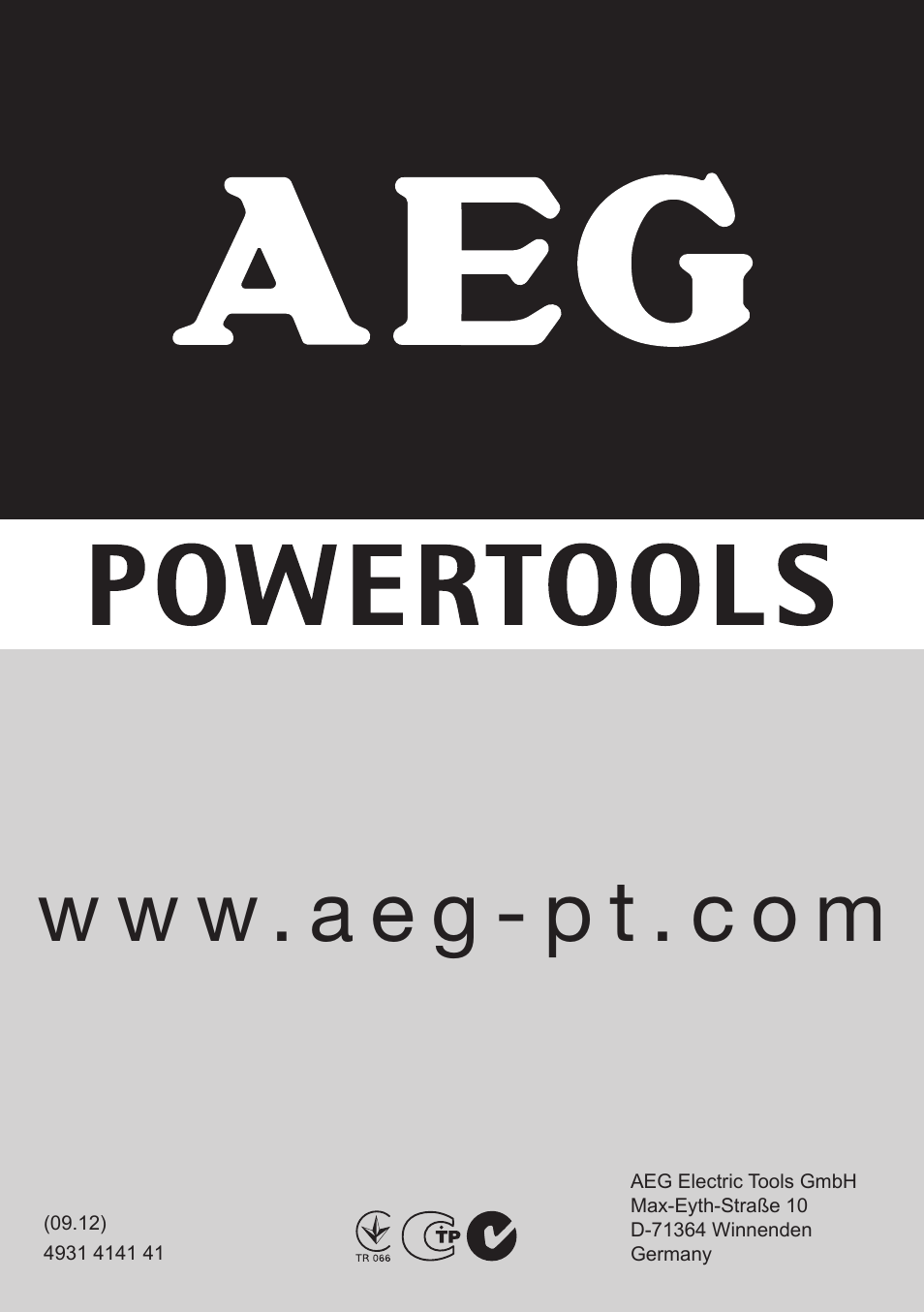 W w w . a e g - p t . c o m | AEG STEP 1200 XE User Manual | Page 41 / 41