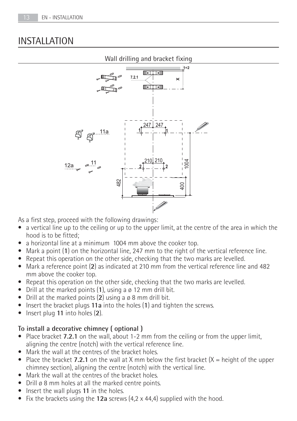 Installation | AEG X69453MD02 User Manual | Page 13 / 60