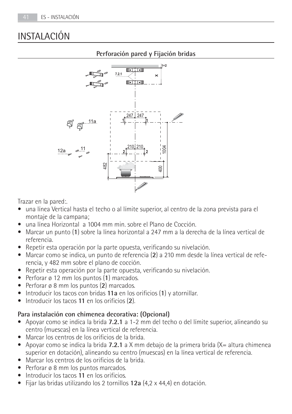 Instalación | AEG X69453MD02 User Manual | Page 41 / 60