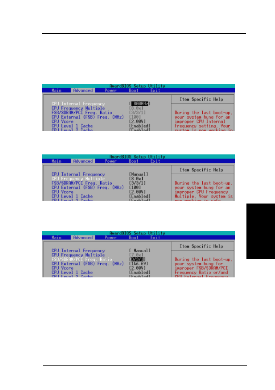 Bios setup | Asus INTEL 810 MICROATX MOTHERBOARD CUW-RM User Manual | Page 61 / 128