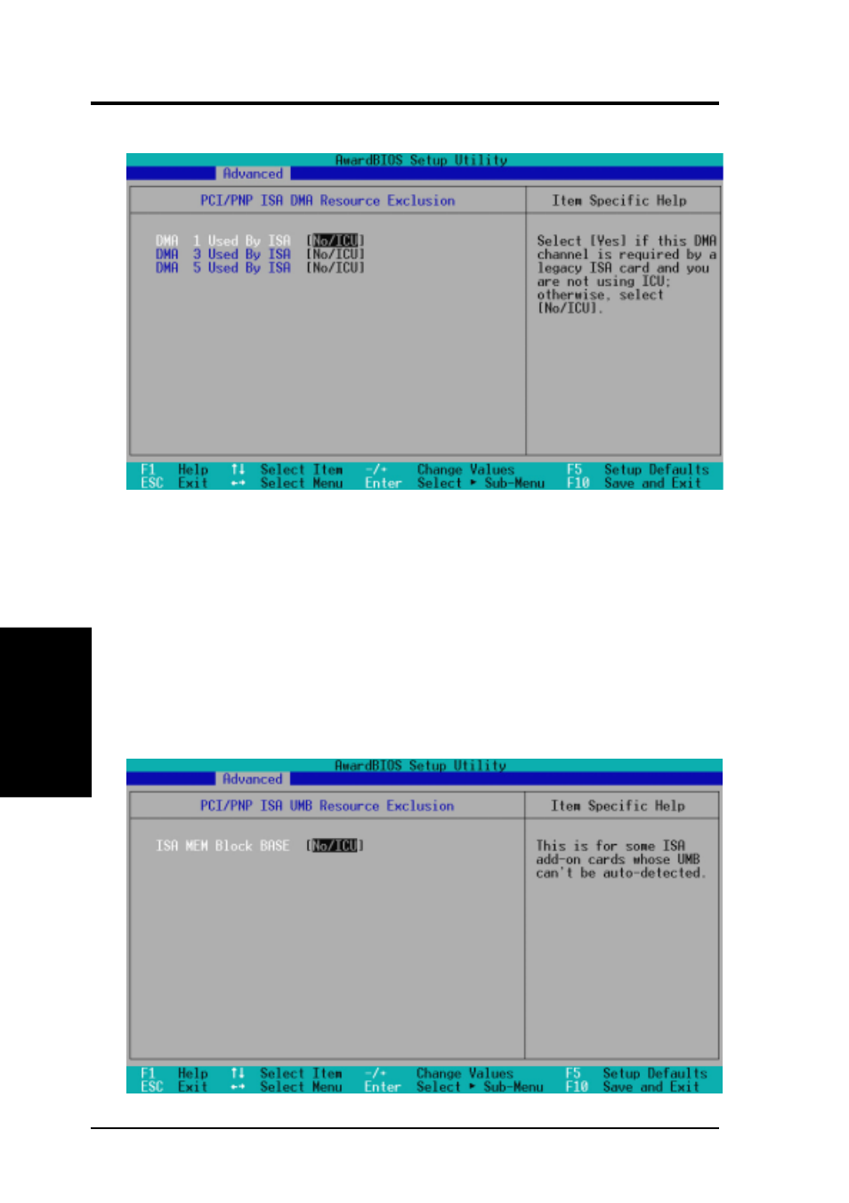 Bios setup | Asus INTEL 810 MICROATX MOTHERBOARD CUW-RM User Manual | Page 68 / 128