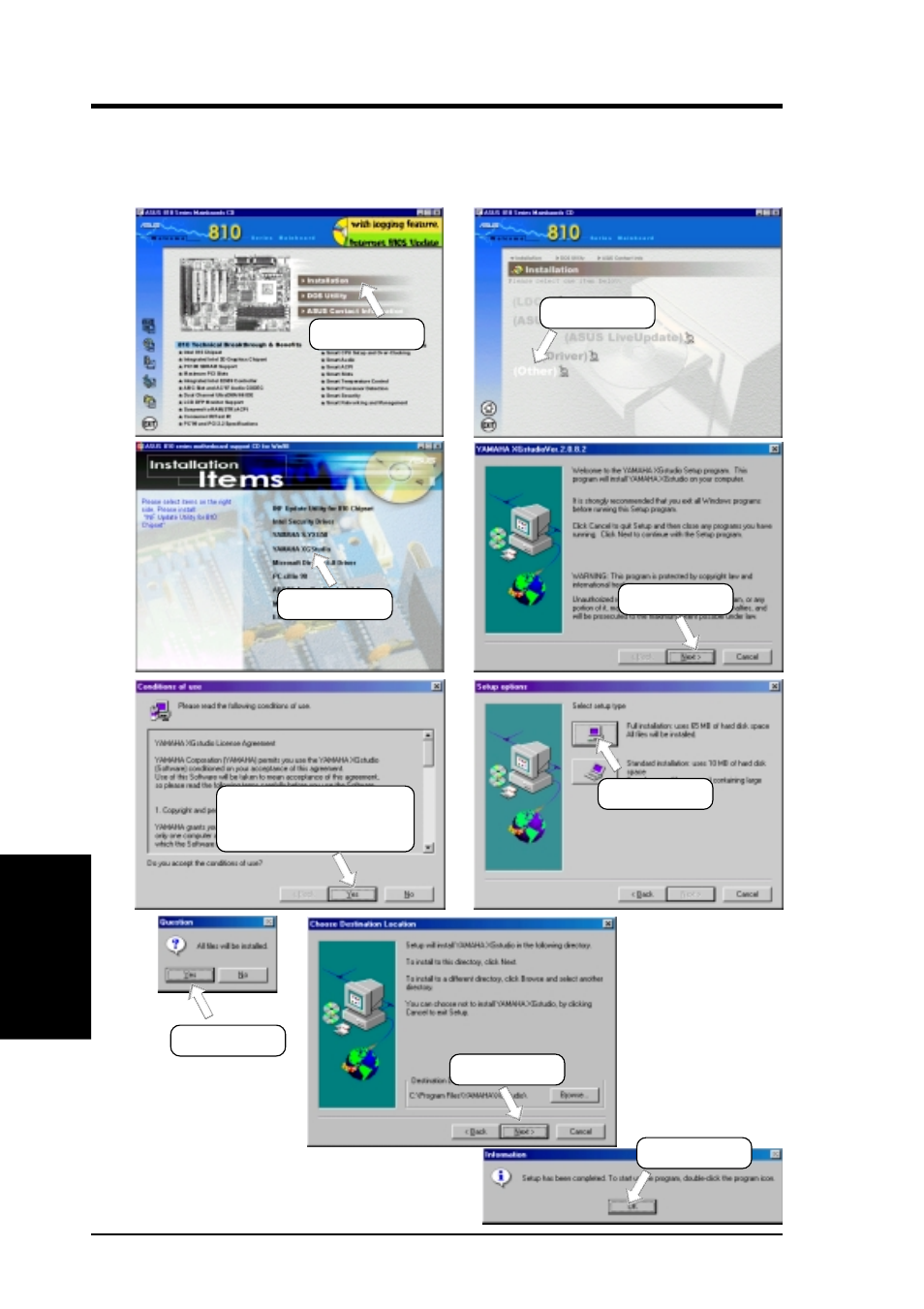 Software setup, 13 yamaha xgstudio | Asus INTEL 810 MICROATX MOTHERBOARD CUW-RM User Manual | Page 94 / 128