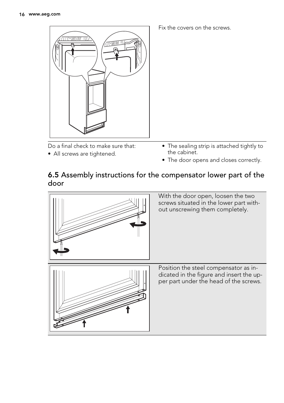 AEG SWD81800G1 User Manual | Page 16 / 76