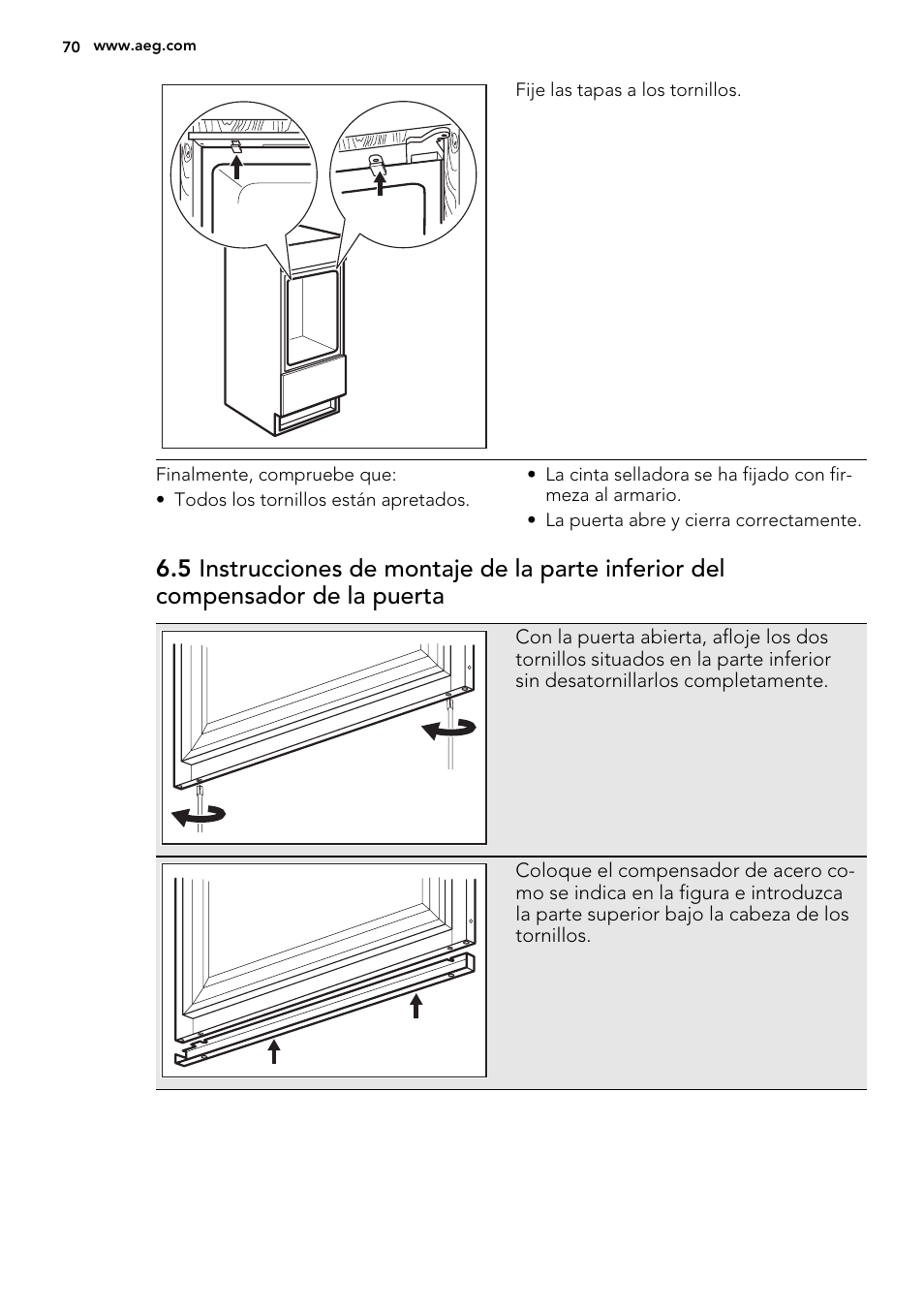 AEG SWD81800G1 User Manual | Page 70 / 76
