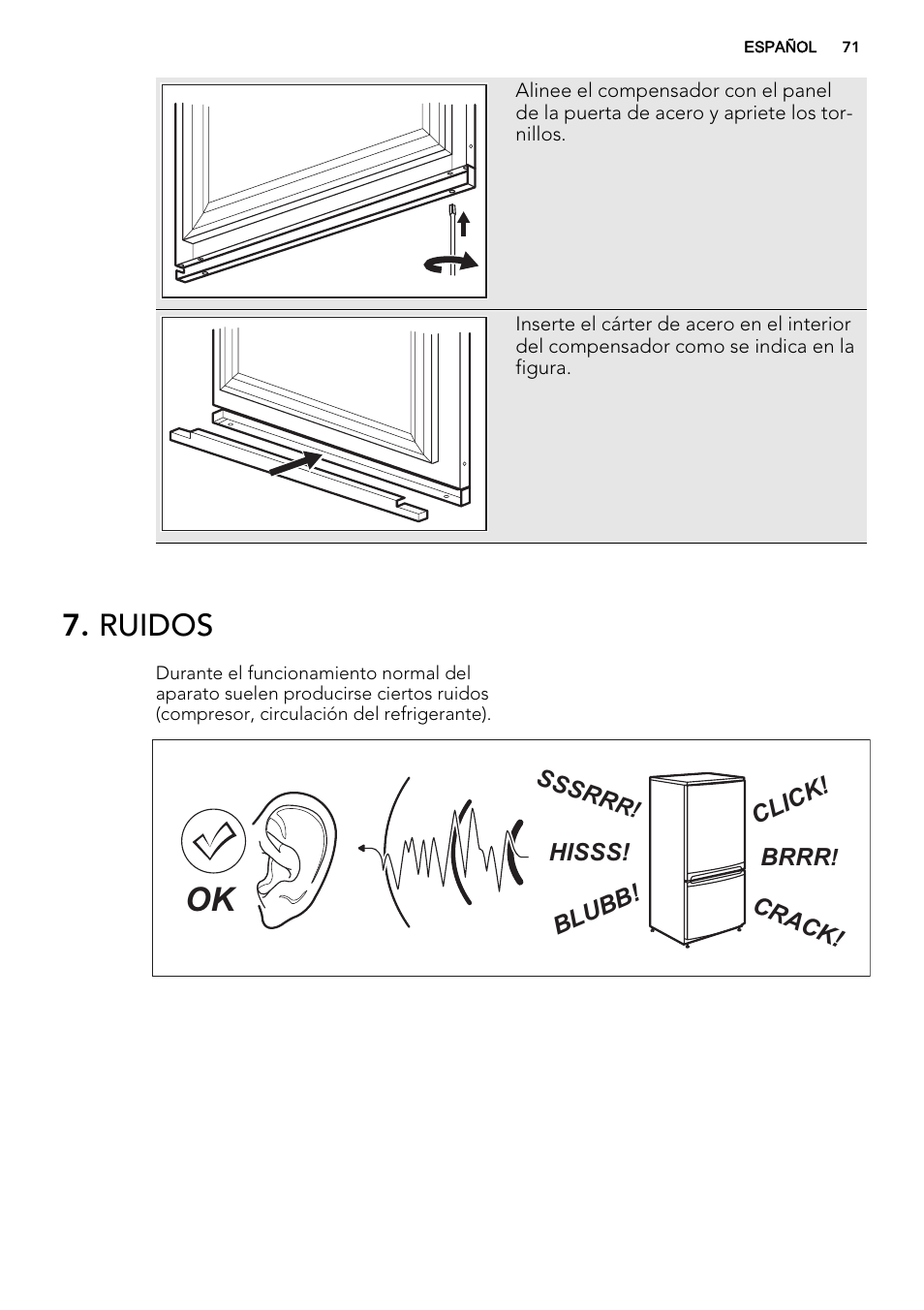 Ruidos | AEG SWD81800G1 User Manual | Page 71 / 76