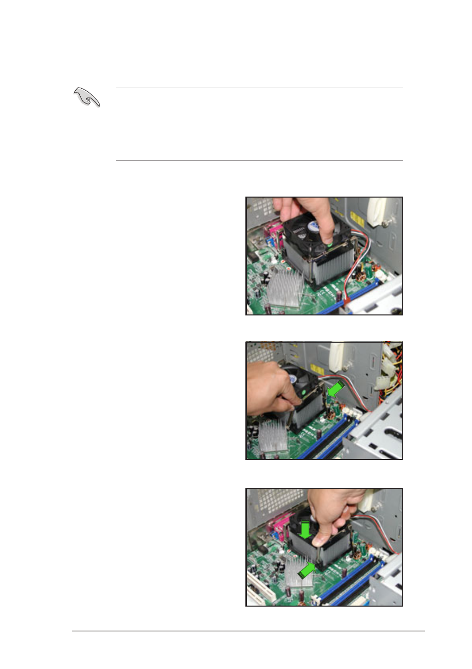 2 installing the cpu heatsink and fan | Asus AP130-E1 User Manual | Page 23 / 66