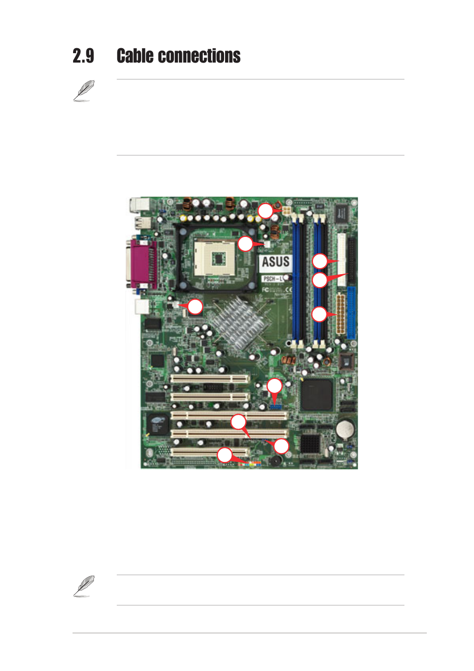 9 cable connections, 1 motherboard connections | Asus AP130-E1 User Manual | Page 41 / 66