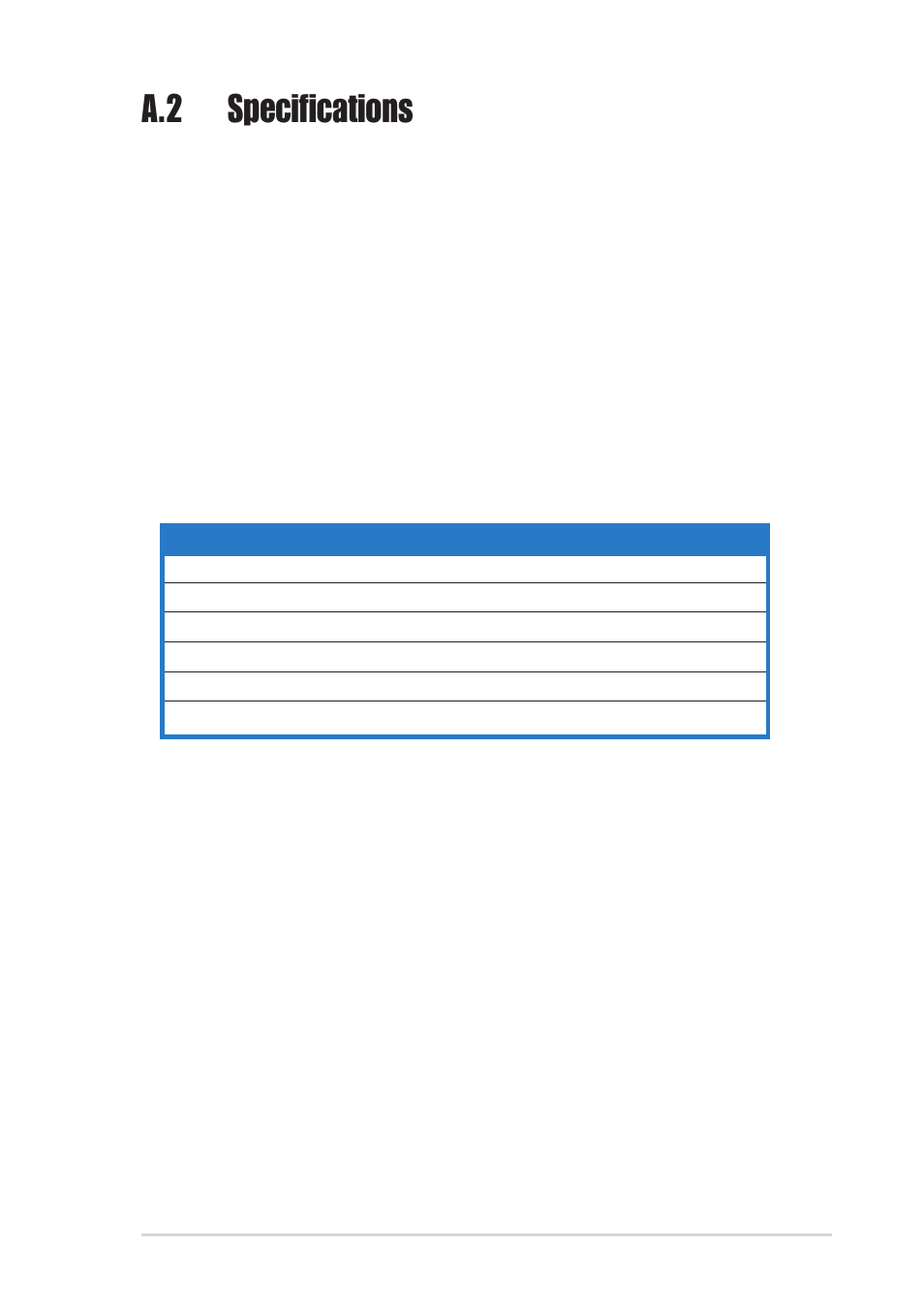 A.2 specifications, Output voltage regulation, Input characteristics | Asus AP130-E1 User Manual | Page 65 / 66