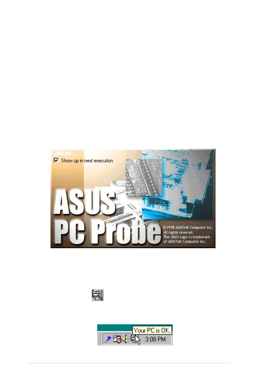 3 asus pc probe | Asus P4GE-V User Manual | Page 114 / 132