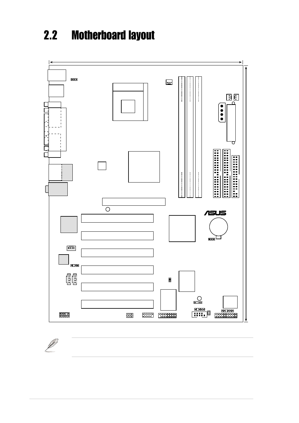 2 motherboard layout, 2 chapter 2: hardware information, Pci1 | Pci2 pci3 pci4 pci5, P4ge-v, Intel 845ge, Super i/o, Pci6 / bluemagic pci slot | Asus P4GE-V User Manual | Page 28 / 132