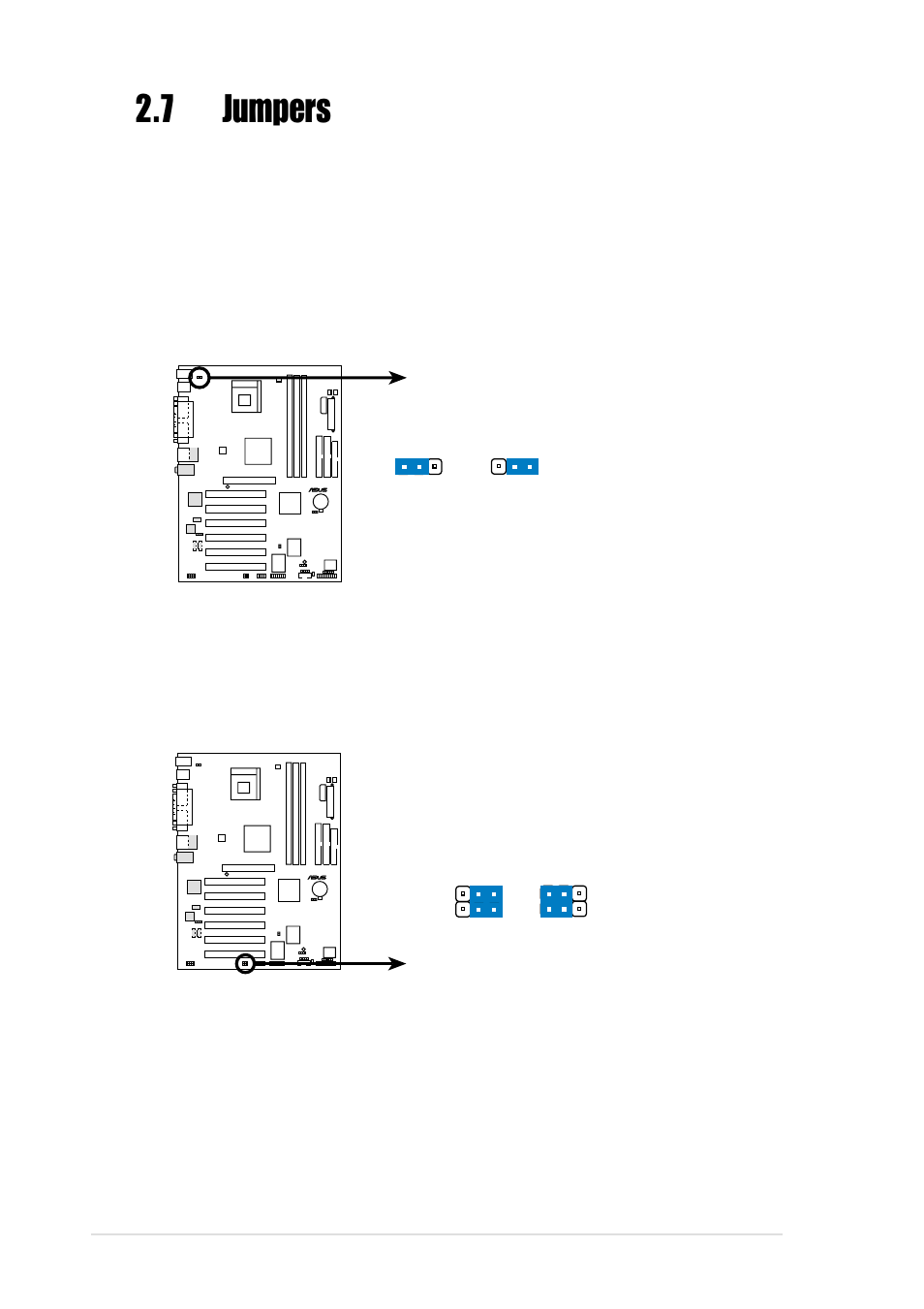 7 jumpers, 16 chapter 2: hardware information | Asus P4GE-V User Manual | Page 42 / 132