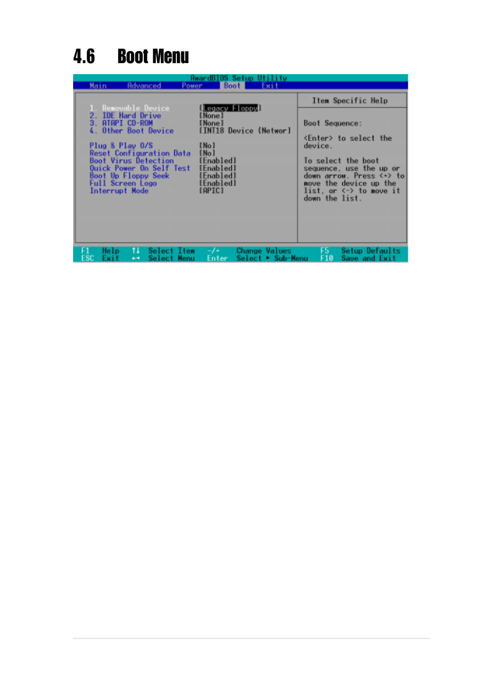 6 boot menu | Asus P4GE-V User Manual | Page 97 / 132