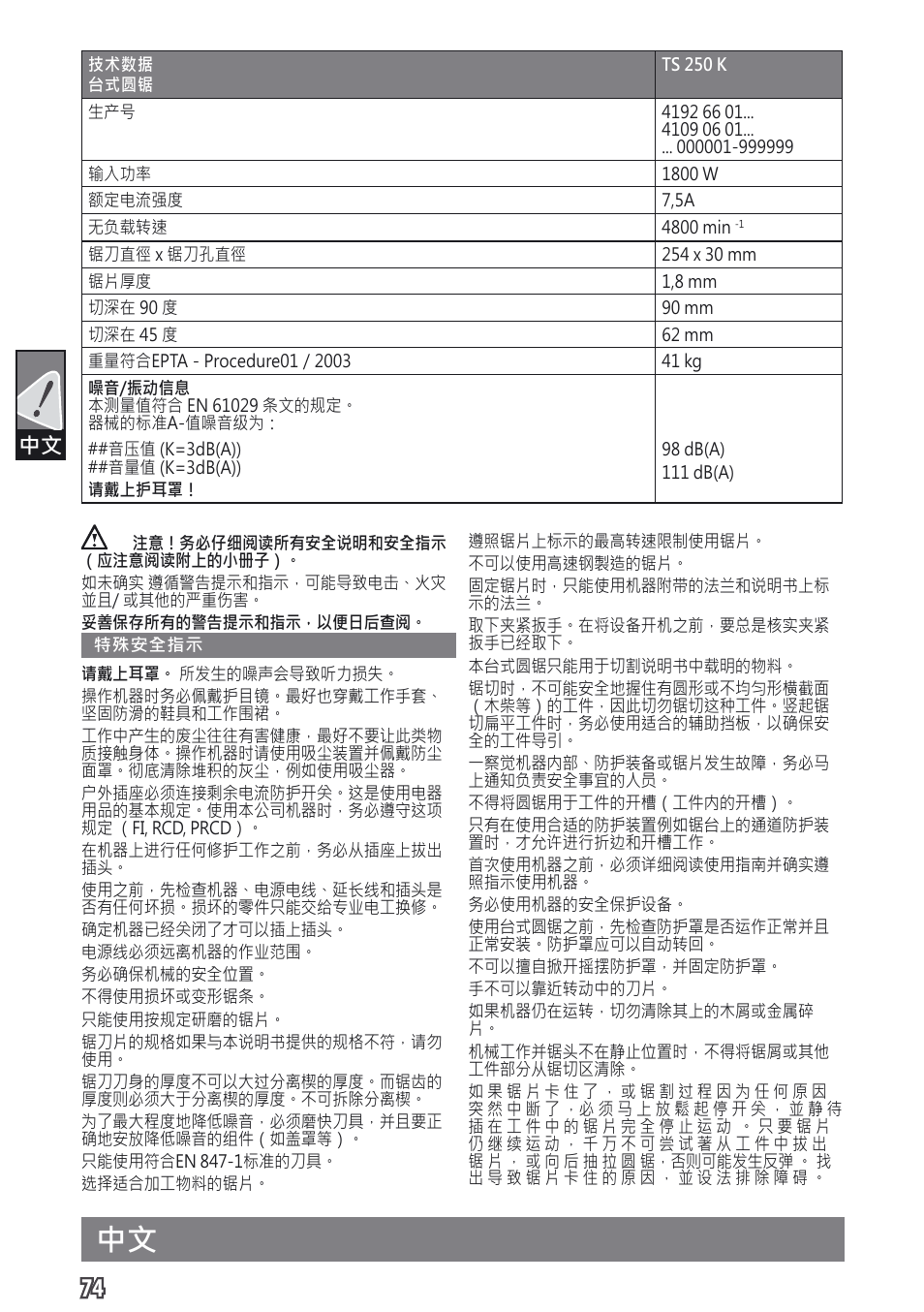 AEG TS 250 K User Manual | Page 77 / 79