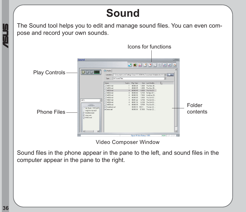 Sound | Asus V66 User Manual | Page 40 / 50