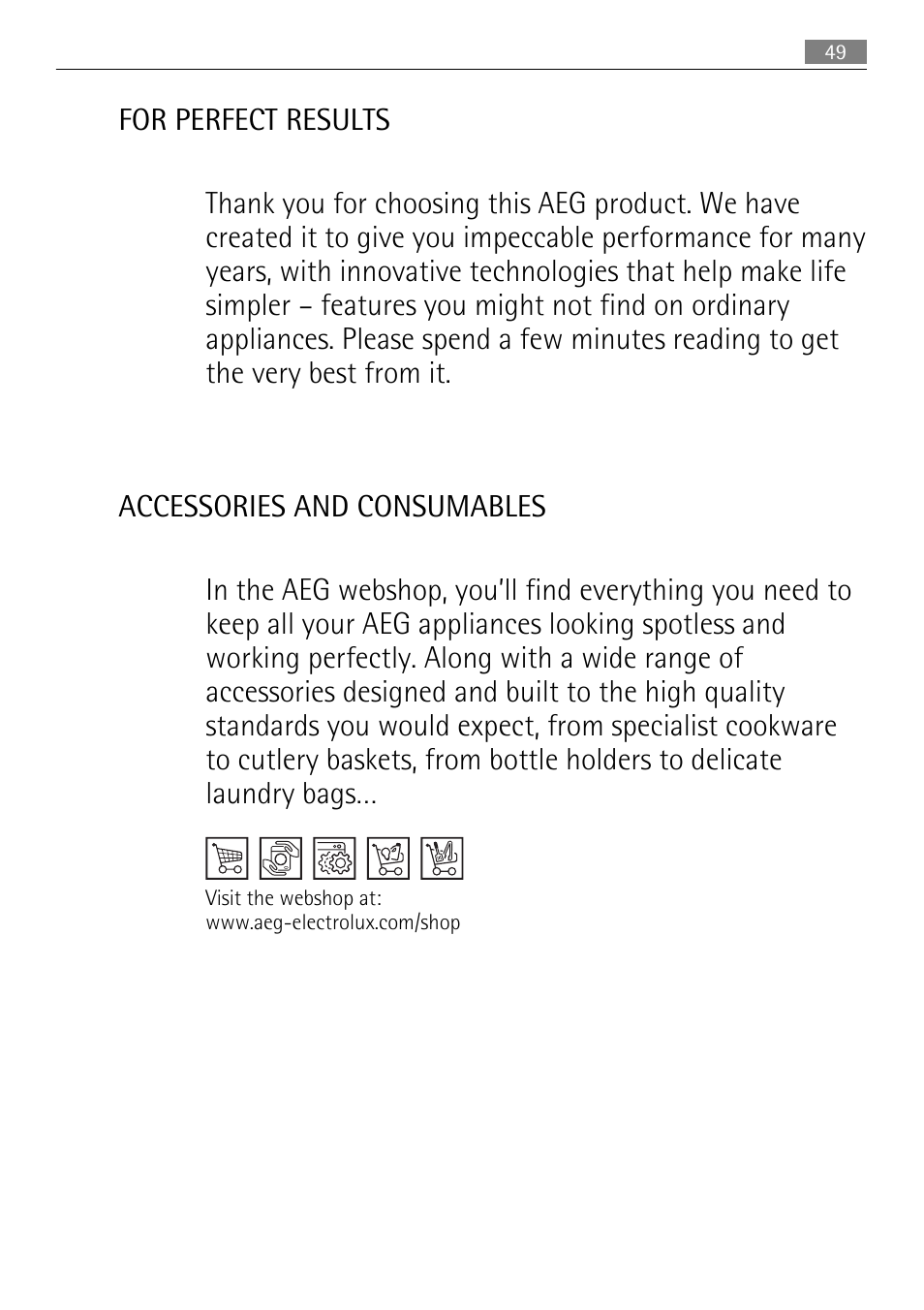 AEG AGN81800F0 User Manual | Page 49 / 96