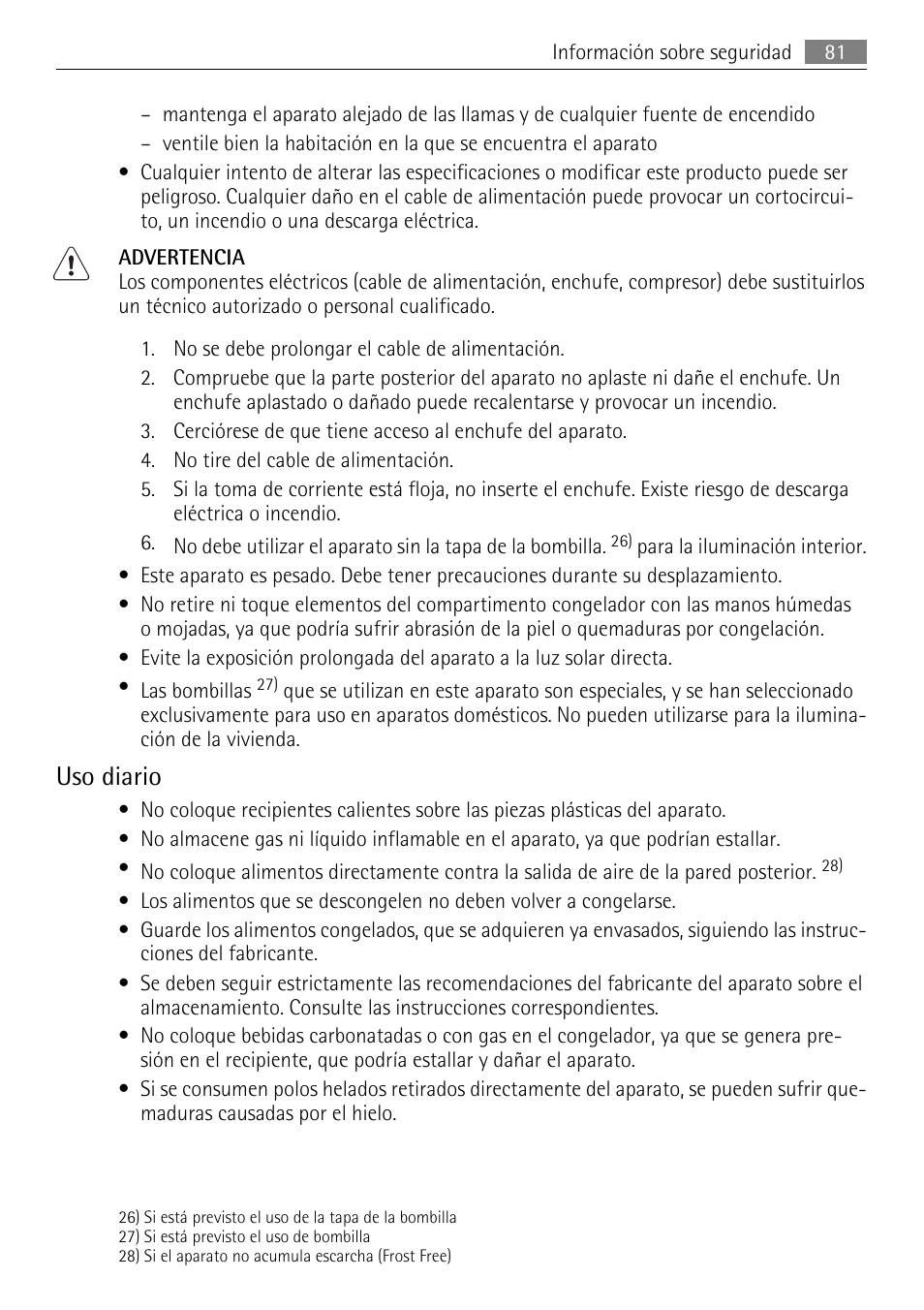 Uso diario | AEG AGN81800F0 User Manual | Page 81 / 96