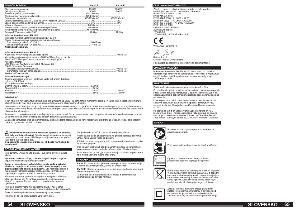 Slovensko | AEG PN 11 E User Manual | Page 28 / 41