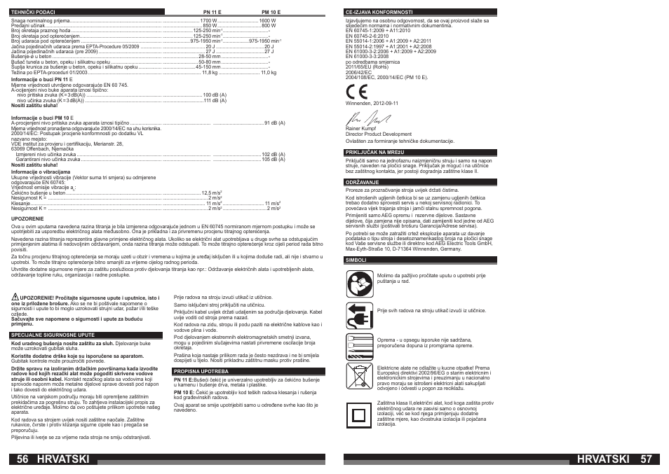 Hrvatski | AEG PN 11 E User Manual | Page 29 / 41