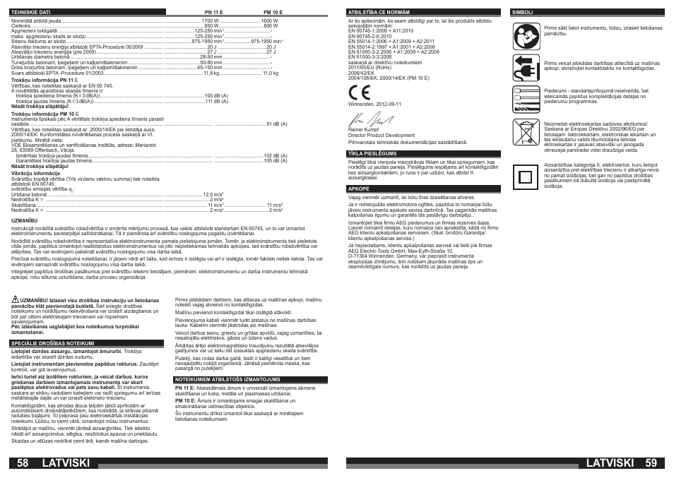 Latviski | AEG PN 11 E User Manual | Page 30 / 41