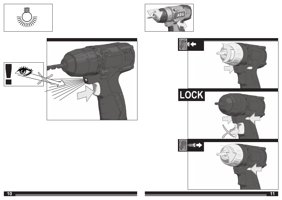 Lock | AEG BSB 12 G User Manual | Page 6 / 35