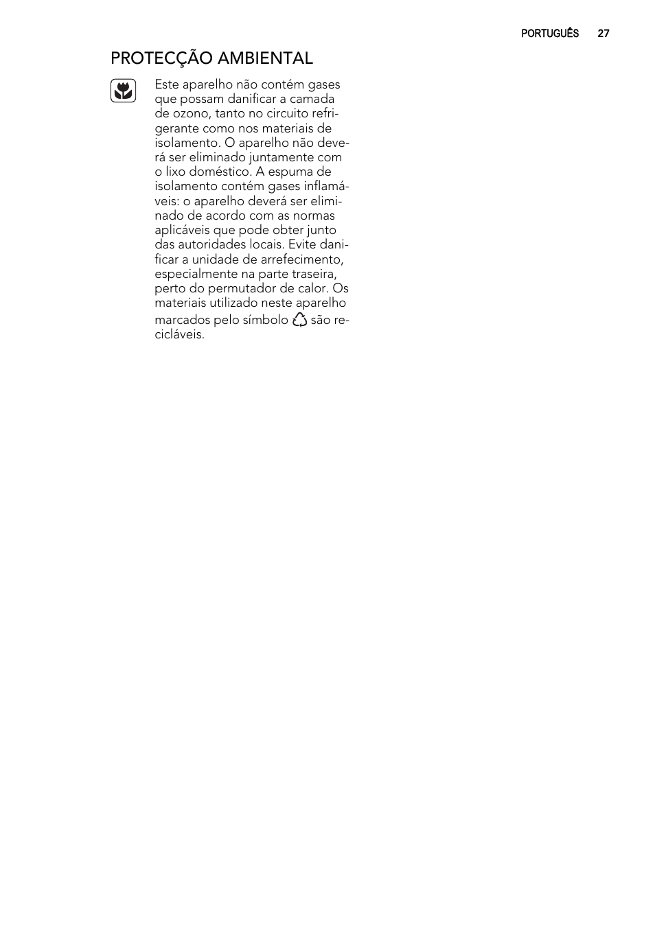 Protecção ambiental | AEG S74010KDX0 User Manual | Page 27 / 72