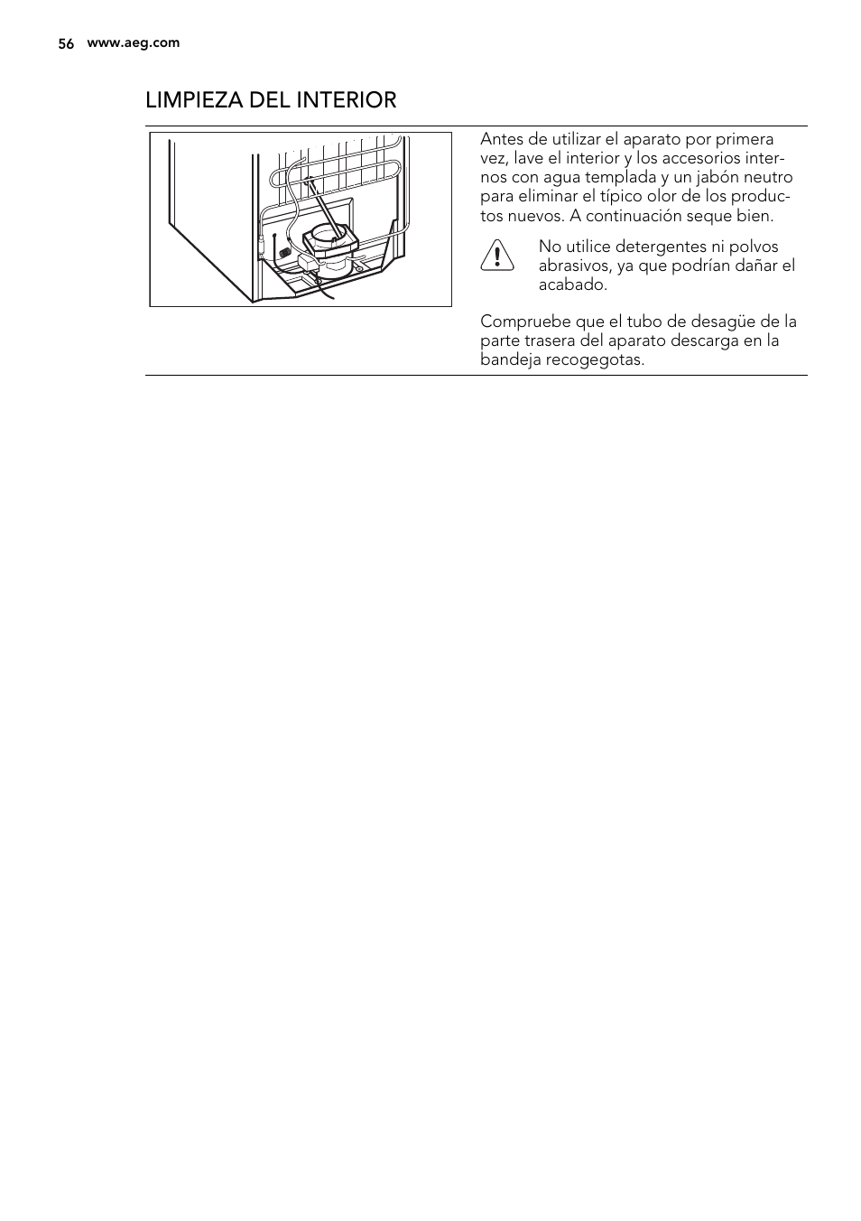 Limpieza del interior | AEG S74010KDX0 User Manual | Page 56 / 72