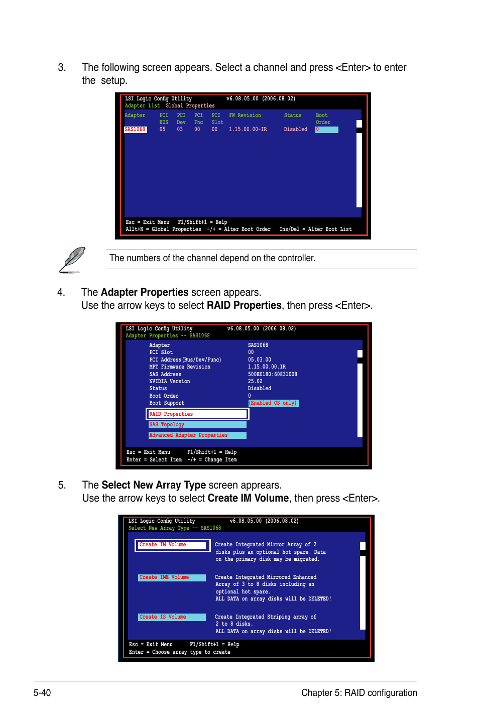 40 chapter 5: raid configuration | Asus Motherboard DSBF-DE/SAS User Manual | Page 154 / 206