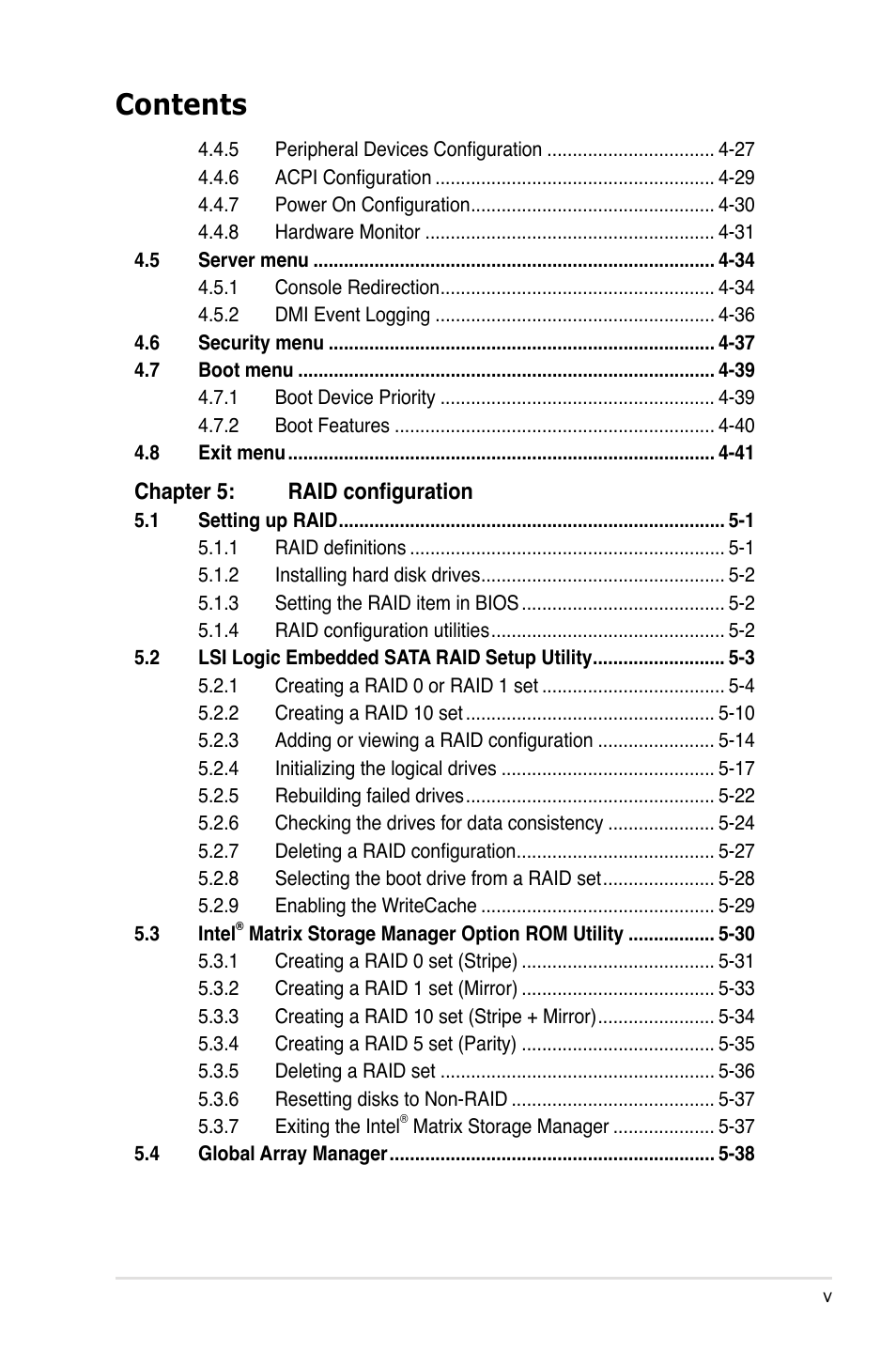 Asus Motherboard DSBF-DE/SAS User Manual | Page 5 / 206