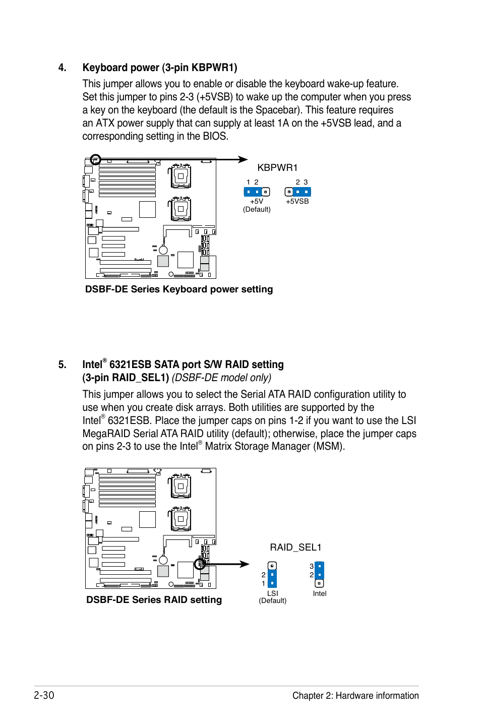 Intel, Matrix storage manager (msm) | Asus Motherboard DSBF-DE/SAS User Manual | Page 50 / 206