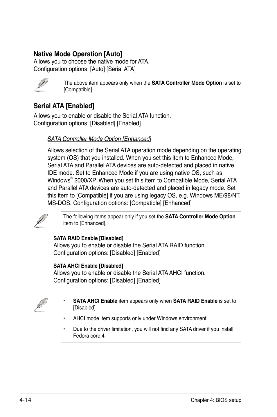 Serial ata [enabled, Native mode operation [auto | Asus Motherboard DSBF-DE/SAS User Manual | Page 84 / 206