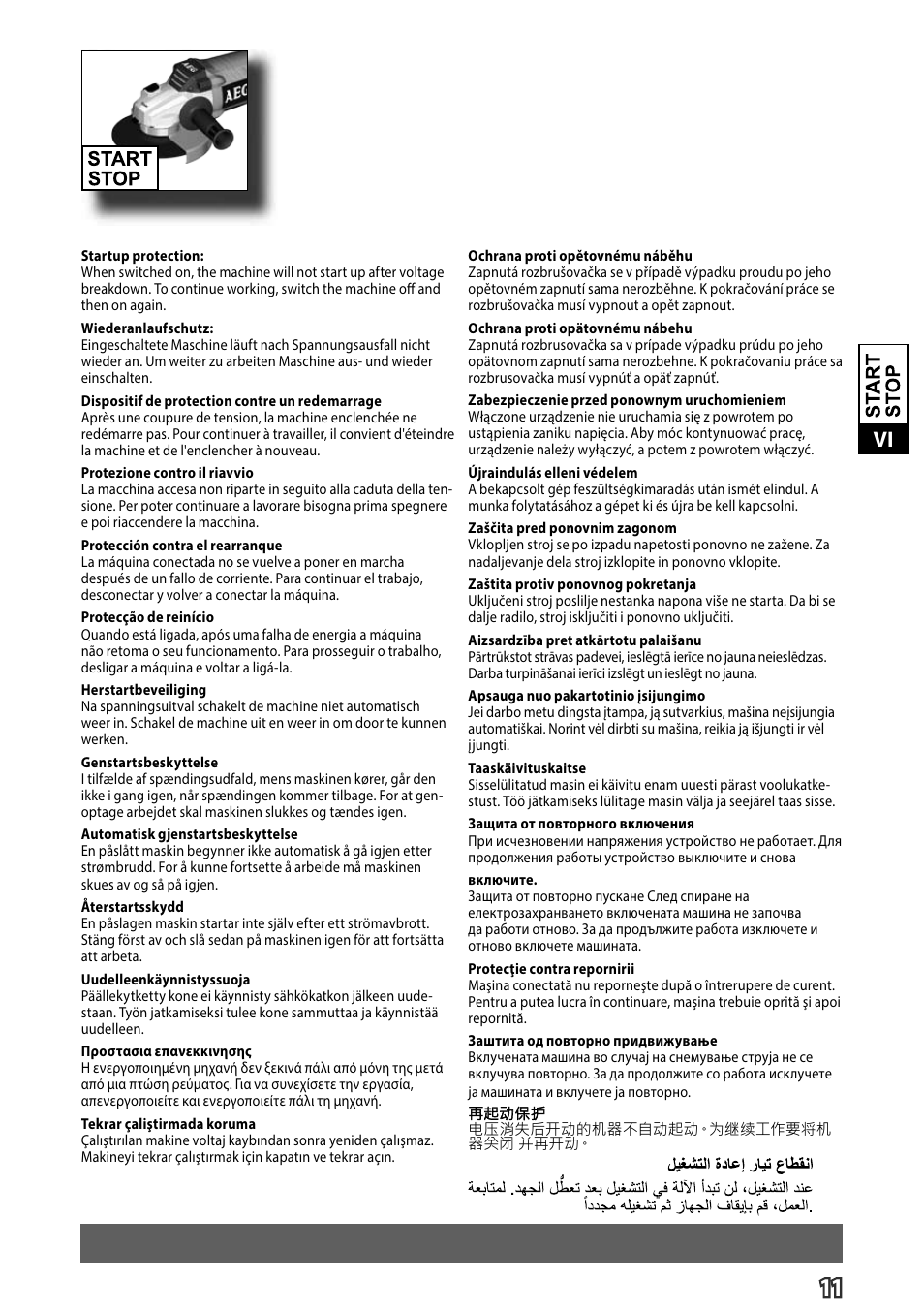 AEG WS 24-230 User Manual | Page 13 / 154