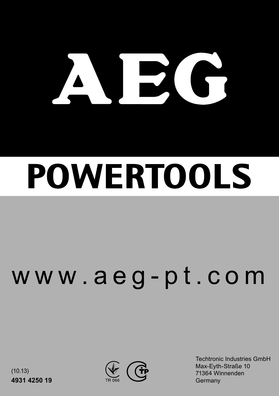 W w w . a e g - p t . c o m | AEG WS 24-230 User Manual | Page 154 / 154