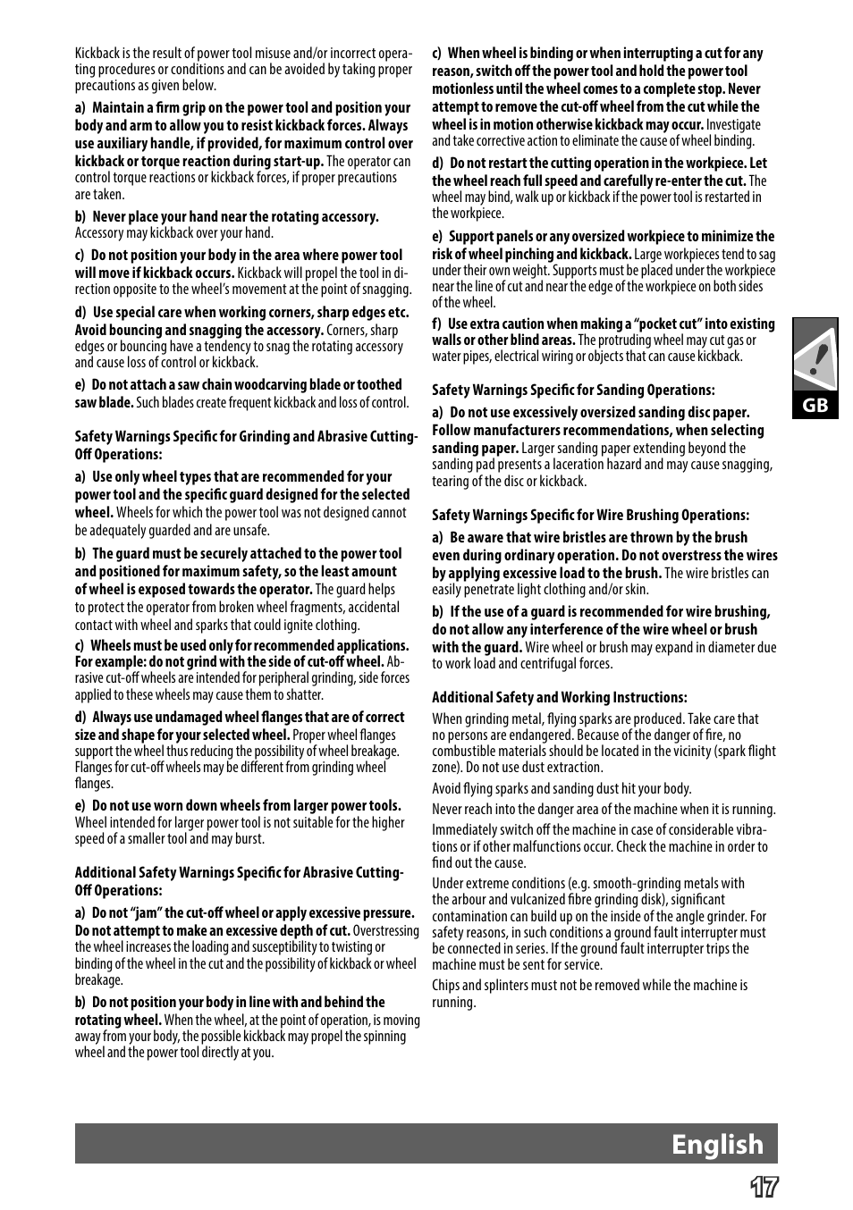 Deutsch, English | AEG WS 24-230 User Manual | Page 19 / 154