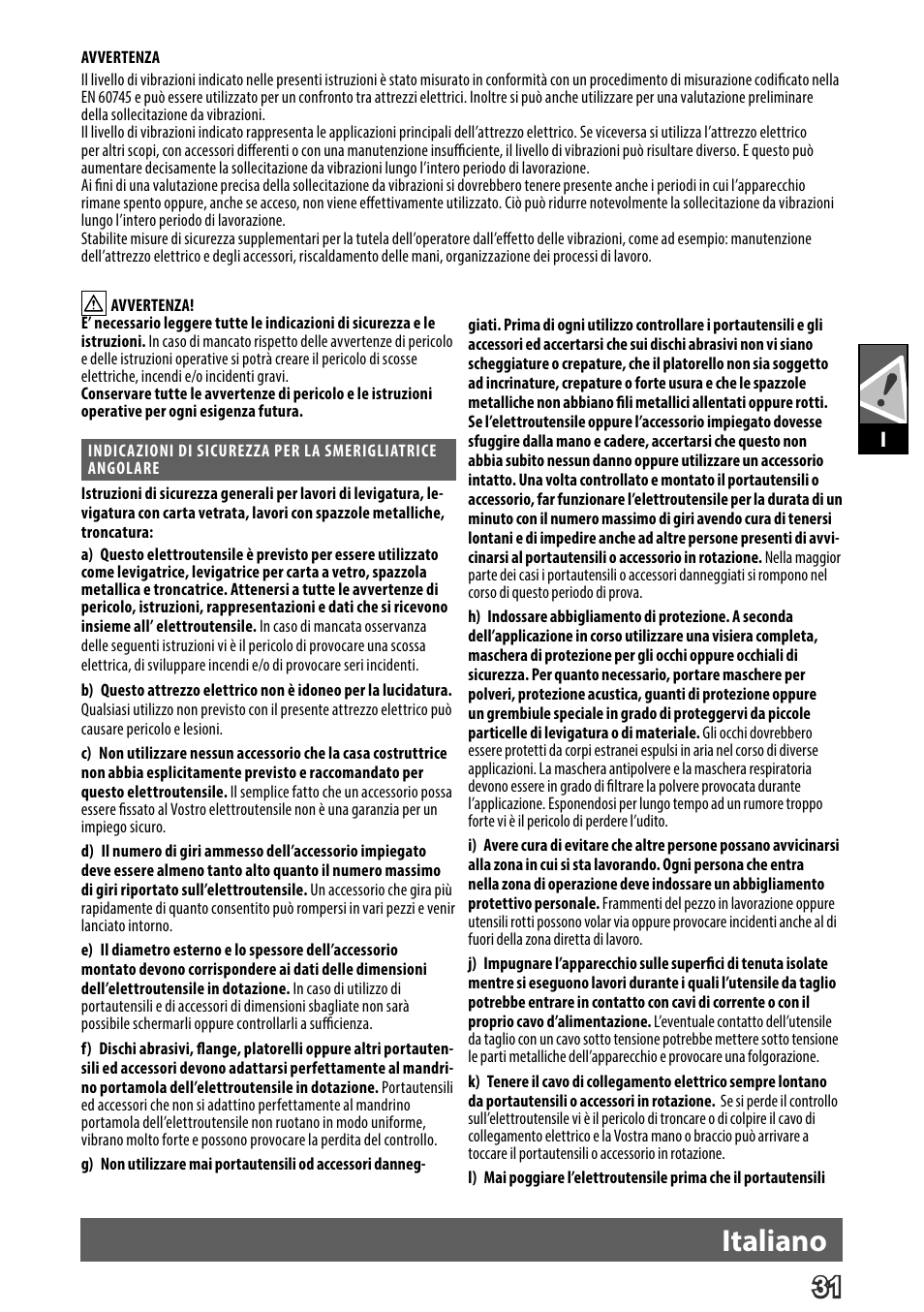 Deutsch, Italiano | AEG WS 24-230 User Manual | Page 33 / 154