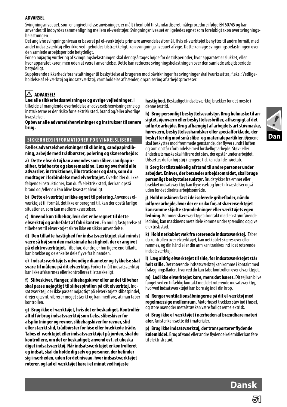 Deutsch, Dansk | AEG WS 24-230 User Manual | Page 53 / 154