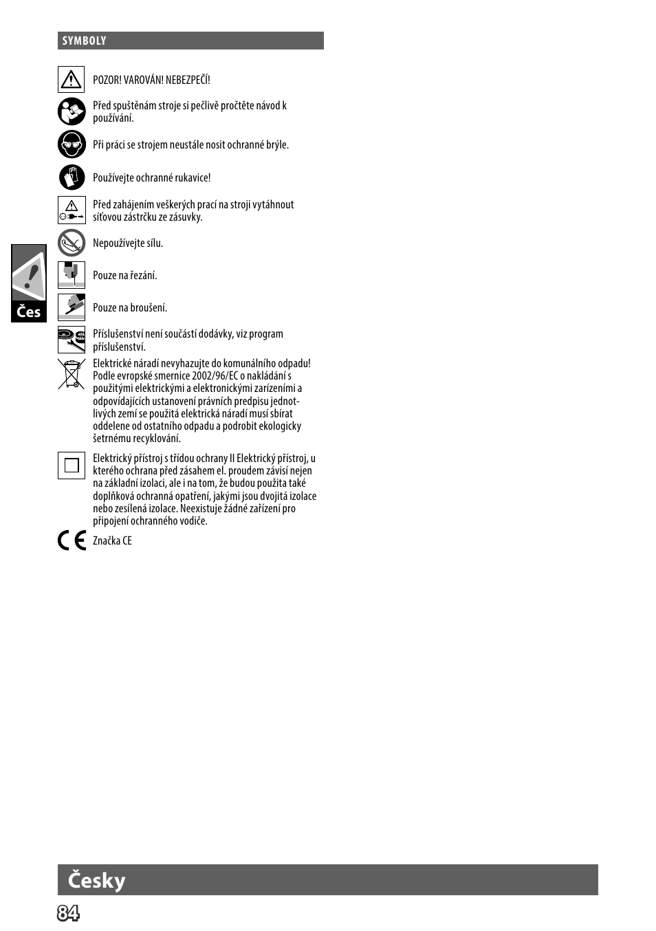 Deutsch, Česky | AEG WS 24-230 User Manual | Page 86 / 154