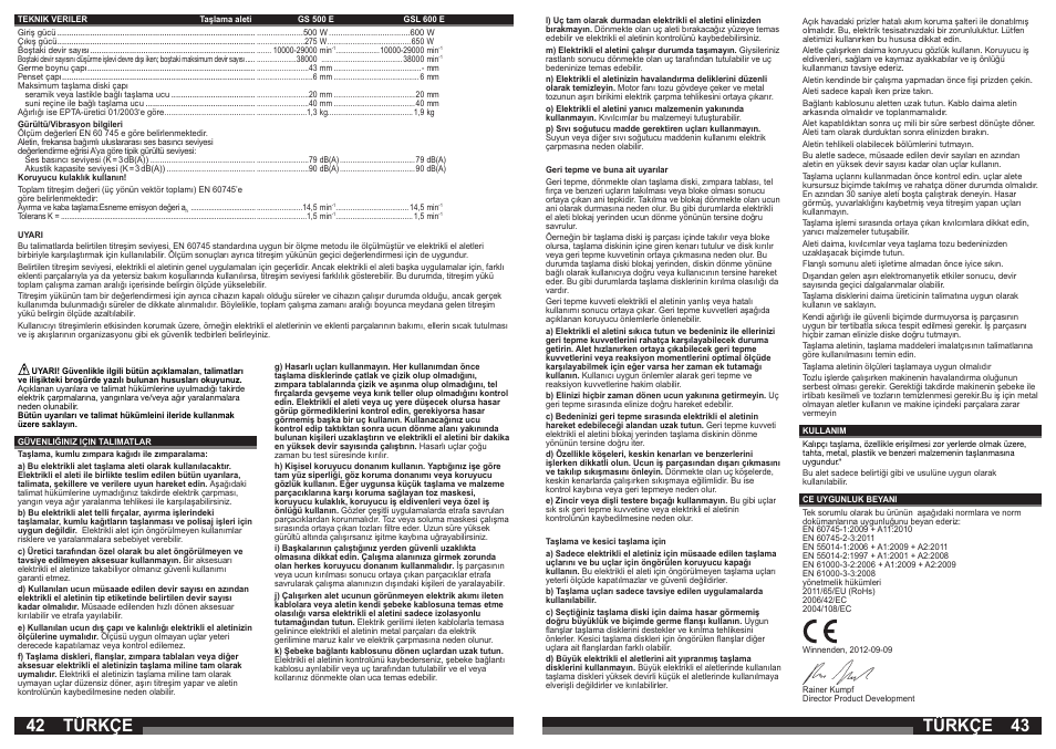 Türkçe | AEG GSL 600 E User Manual | Page 22 / 47