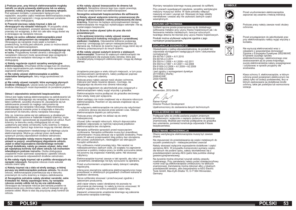 52 53 polski, Polski | AEG GSL 600 E User Manual | Page 27 / 47