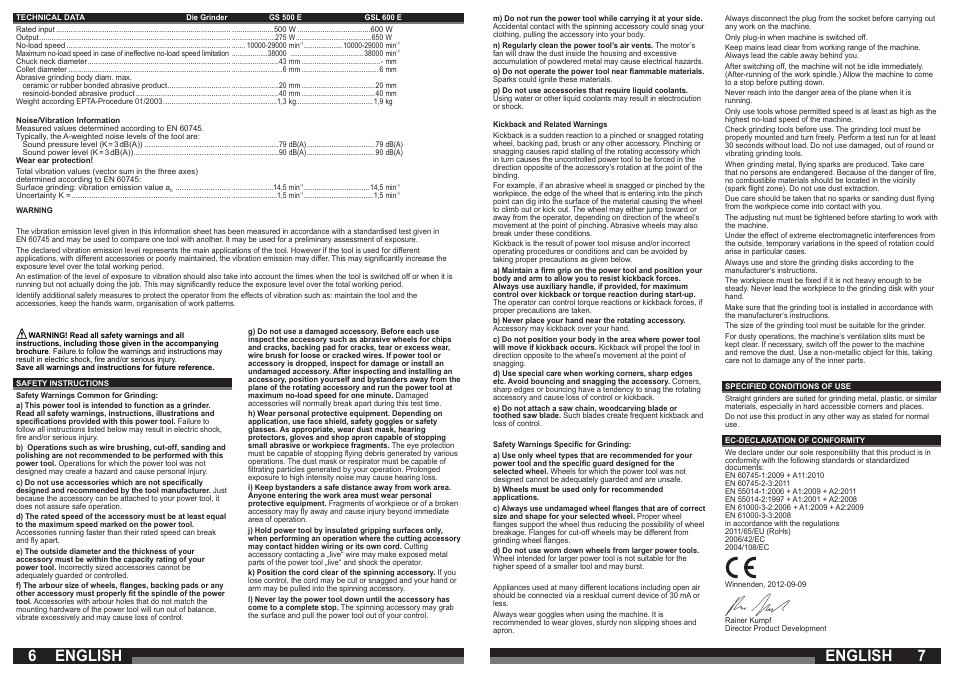 English | AEG GSL 600 E User Manual | Page 4 / 47