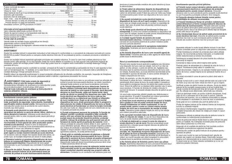 România | AEG GSL 600 E User Manual | Page 40 / 47