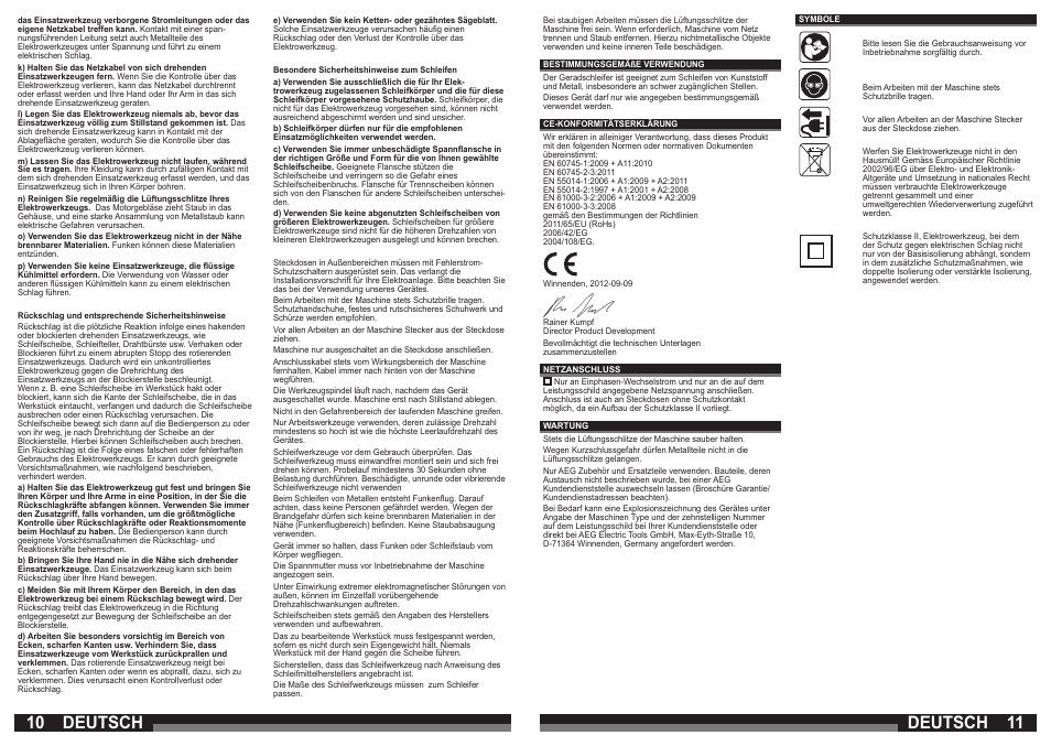 Deutsch | AEG GSL 600 E User Manual | Page 6 / 47