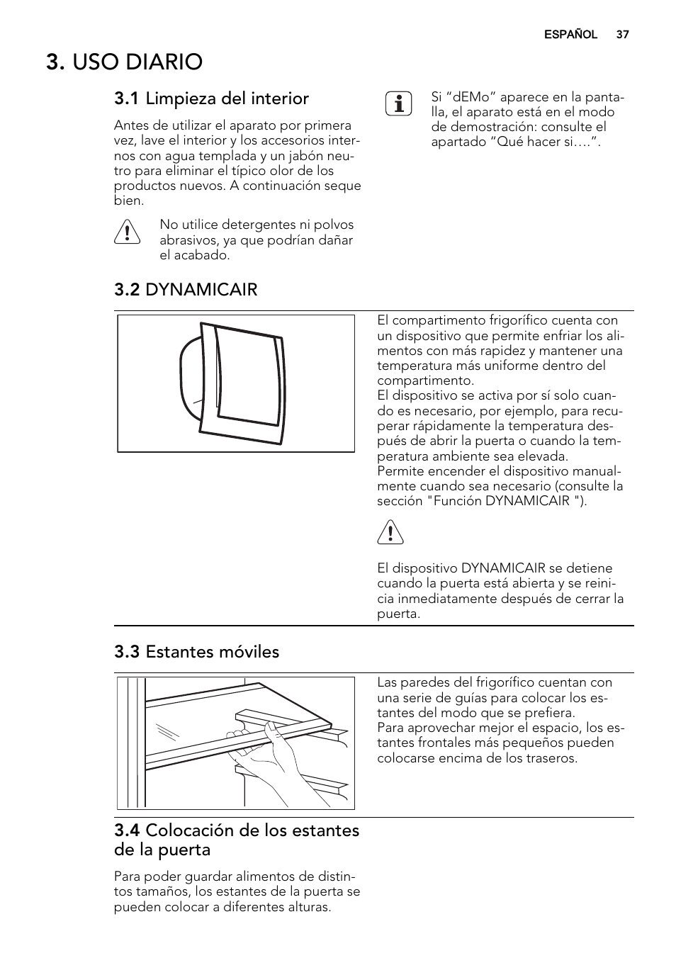 Uso diario | AEG SKD71800S1 User Manual | Page 37 / 48