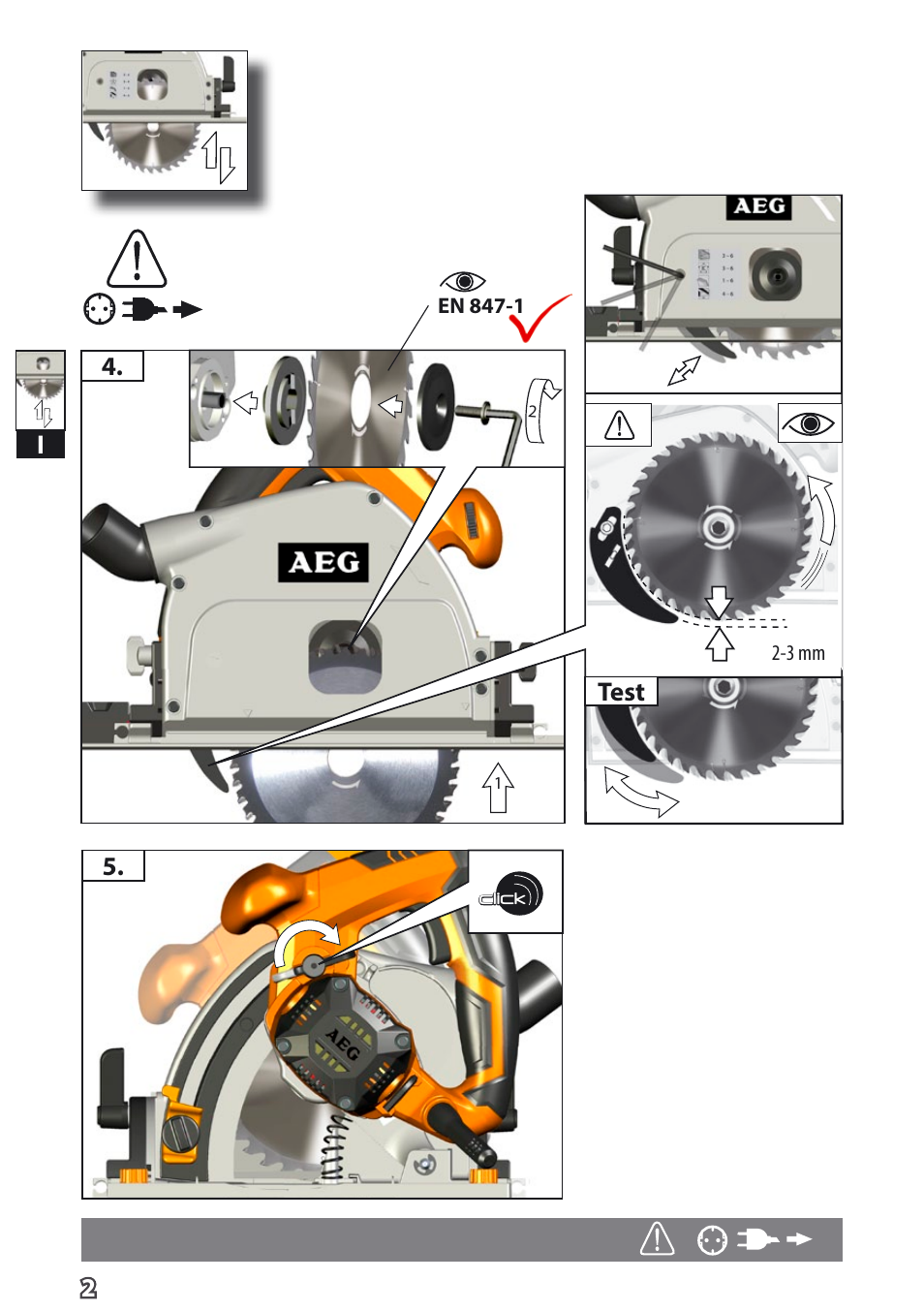 I4. 5, Test | AEG TS 55 E User Manual | Page 5 / 99