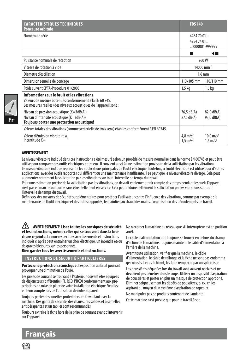 Français | AEG FDS 140 User Manual | Page 15 / 65