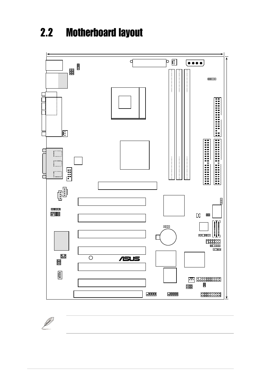 2 motherboard layout, 2 chapter 2: hardware information, Pci1 pci2 pci4 pci3 | P4s333, Pci5, Acr1, Super i/o | Asus P4S333 User Manual | Page 24 / 126