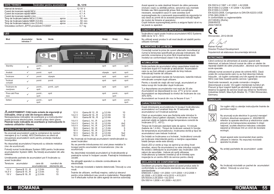 România | AEG BL1218 User Manual | Page 28 / 31