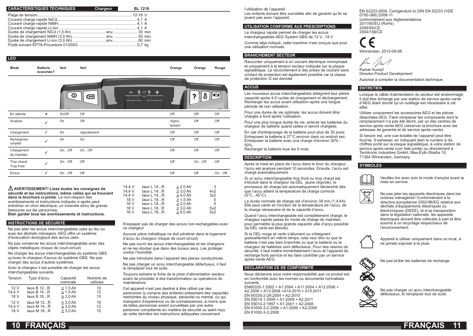Français | AEG BL1218 User Manual | Page 6 / 31